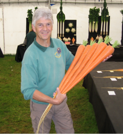 Picture of John Trim with his carrots