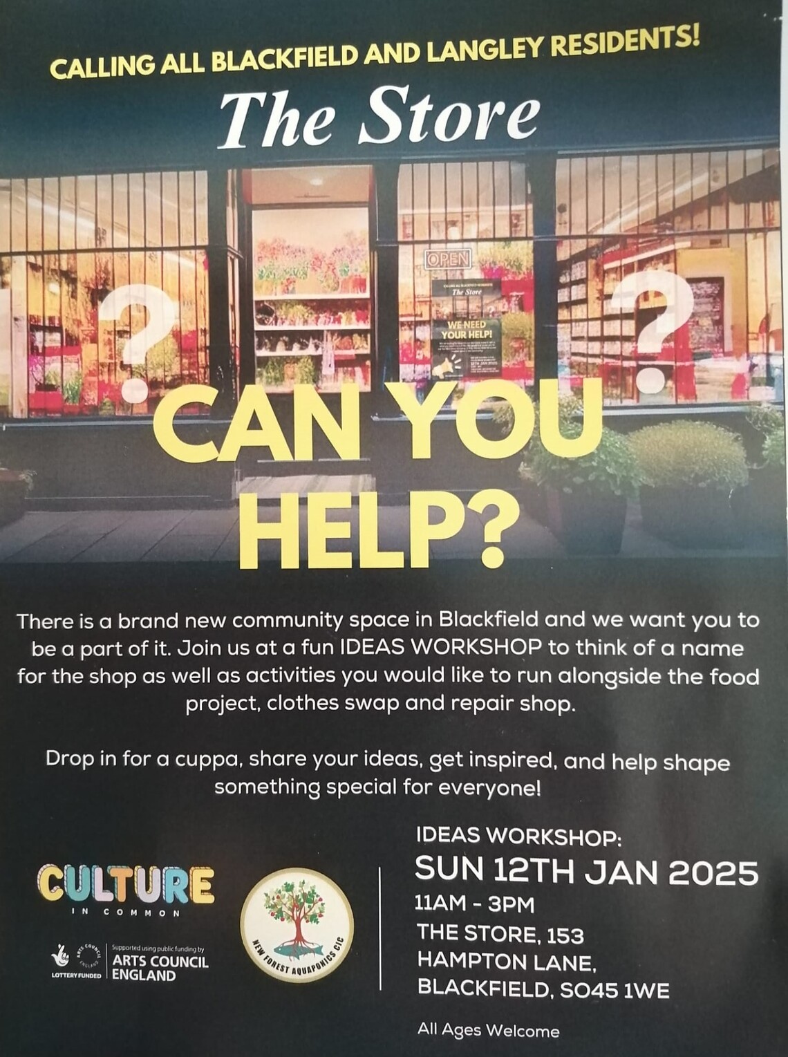 Poster advertising community event