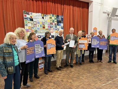 Quilt Presentation to New Forest MP's