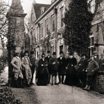 A shooting party positioned between the easternmost set of gate piers on the south carriage way of Langdon Court. The Prince Wales is towards the right, in a dark suit and leaning on a wall. Mrs Cory is next to him. Richard Cory is in the centre, with one hand inside his jacket. 1890 A shooting party positioned between the easternmost set of gate piers on the south carriage way of Langdon Court. The Prince Wales is towards the right, in a dark suit and leaning on a wall. Mrs Cory is next to him. Richard Cory is in the centre, with one hand inside his jacket. 1890