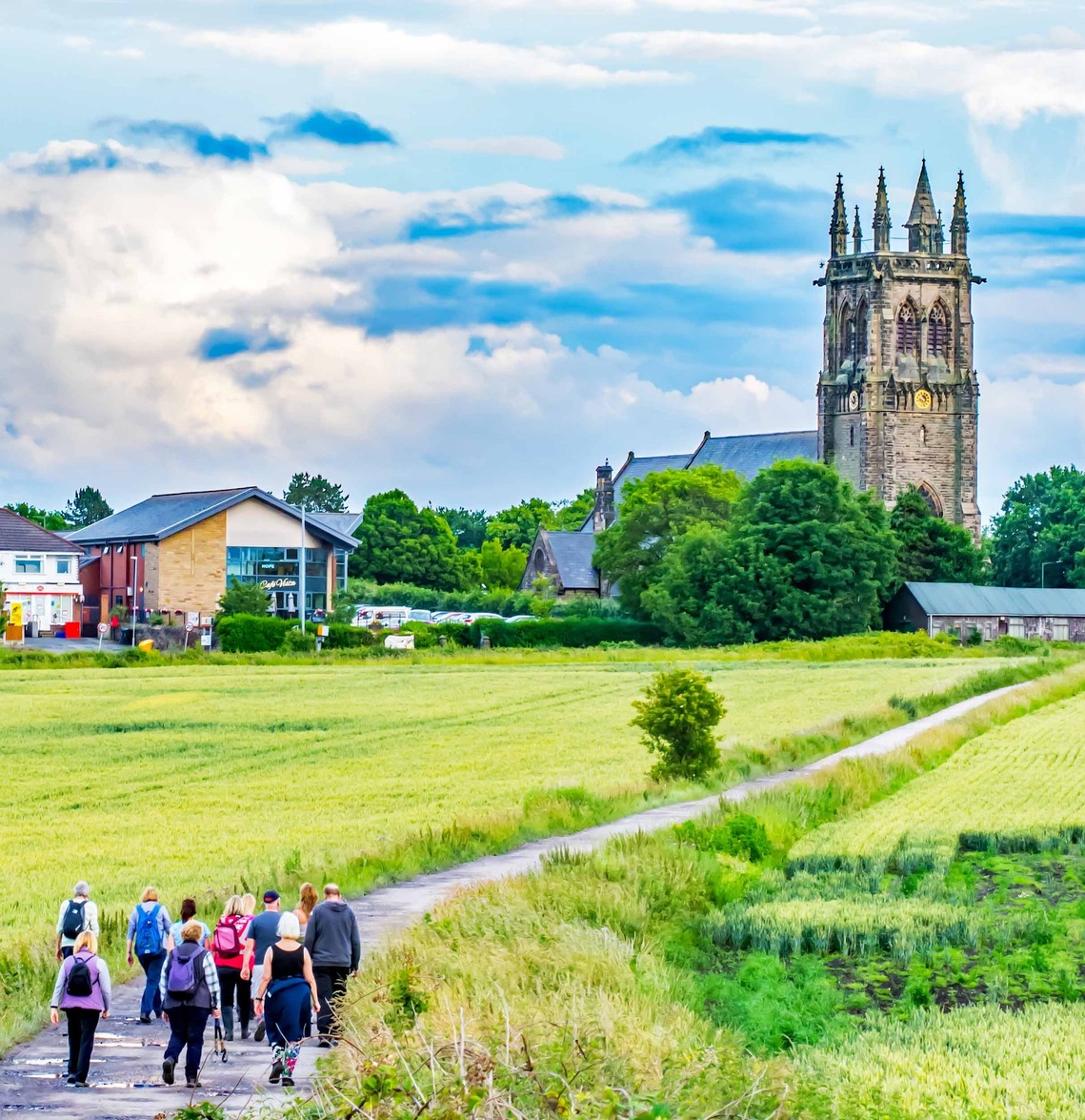 Christchurch and walkers