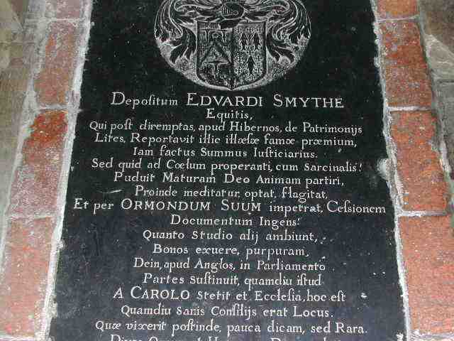 Edward Smythe grave cover (middle)