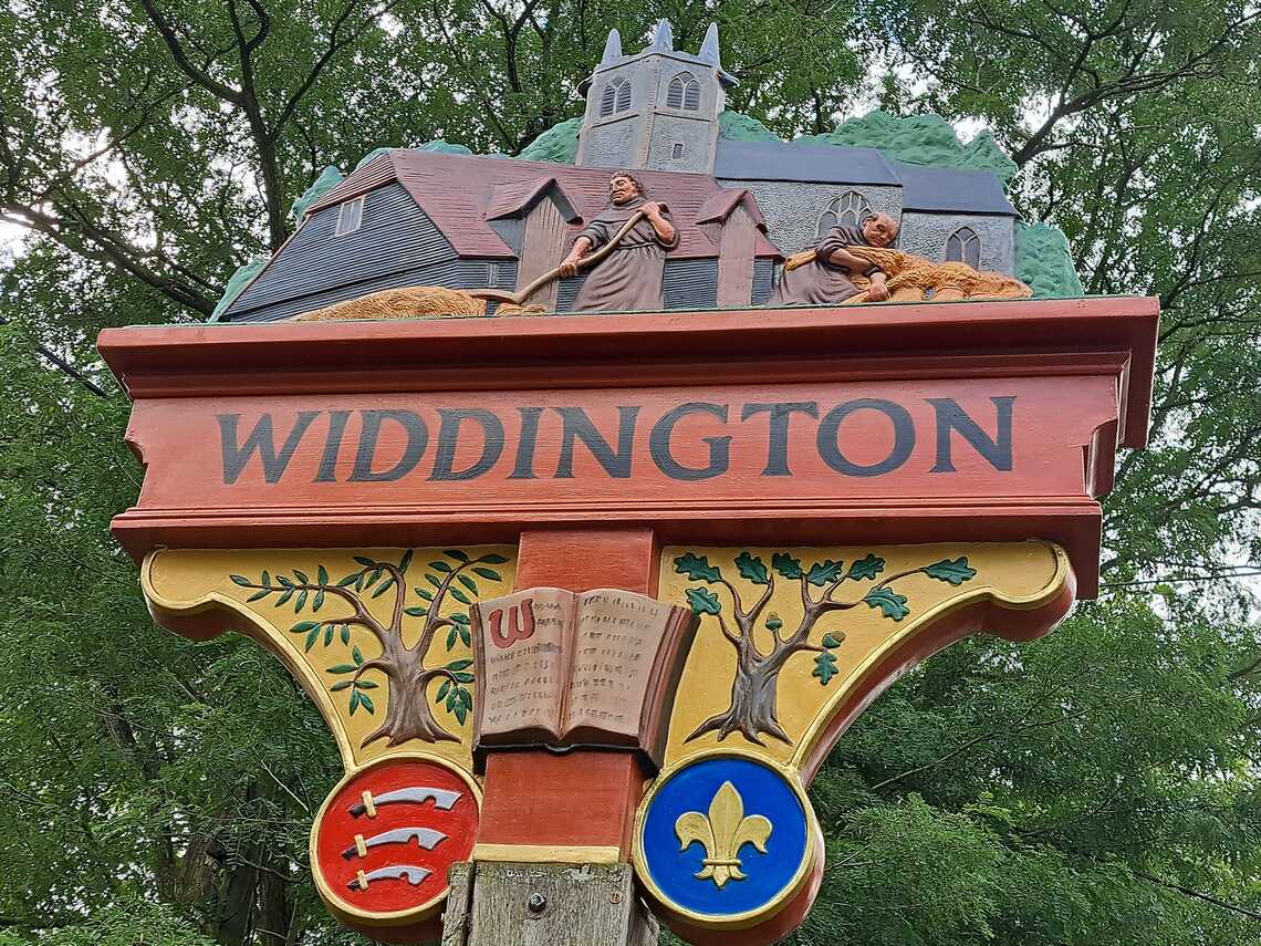 Widdington Village Sign After Restoration 2024