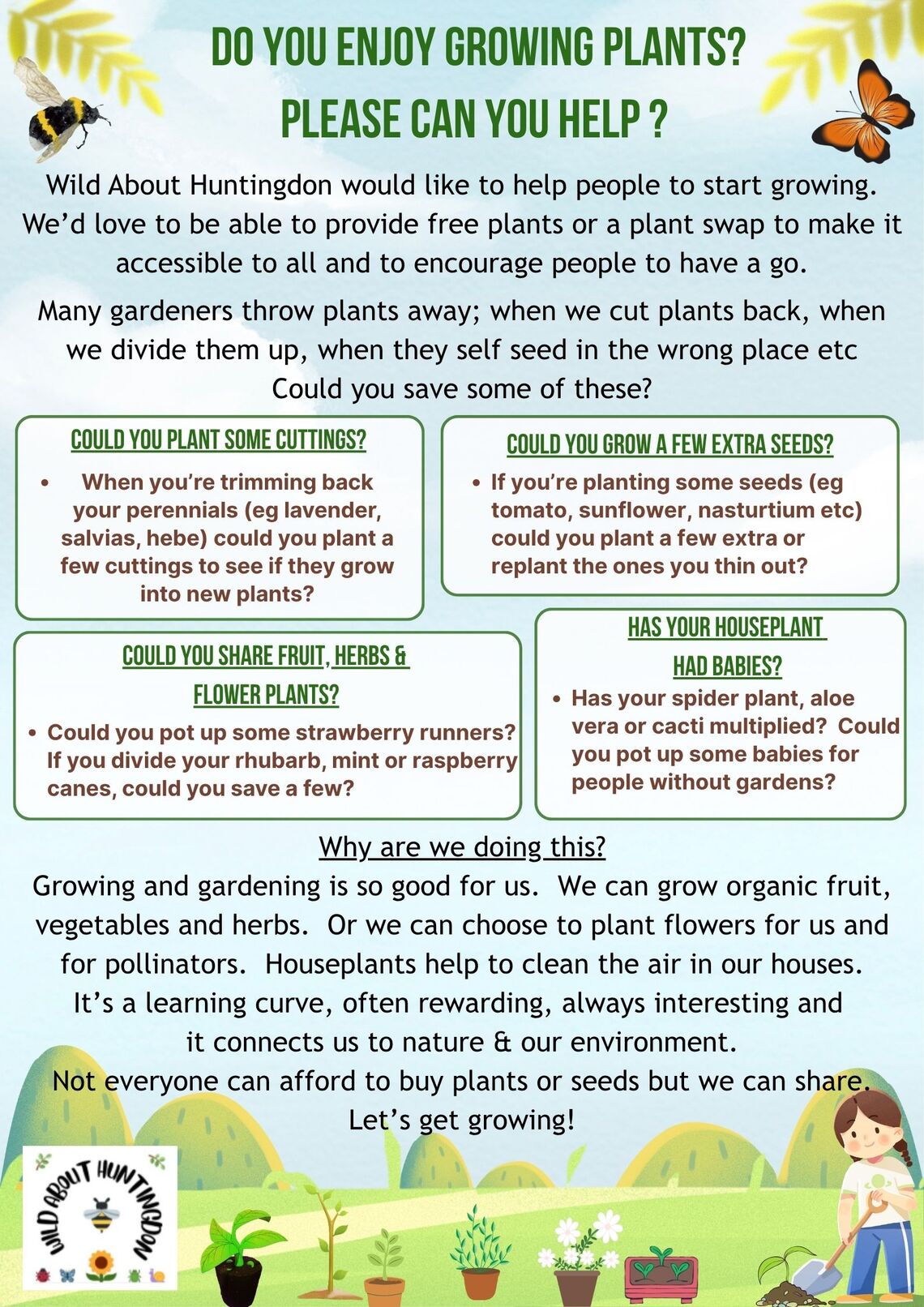 Gardener saving plant request